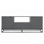 ТВ-тумба цвета графит с  2-мя дверцами и ящиком Strict Lines варинант исполнения - 2 | Loft Concept в Красноярске