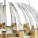 Люстра круглая с прозрачными элементами в форме полумесяца Crystal Crescent варинант исполнения - 1 | Loft Concept в Красноярске