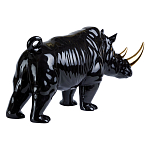 Статуэтка черный носорог с золотыми рогами Golden Horned Black Rhino варинант исполнения - 3 | Loft Concept в Красноярске