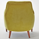 Кресло велюровое горчичного цвета Diaspro Mustard Armchair варинант исполнения - 2 | Loft Concept в Красноярске