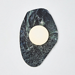 Бра с каменным основанием и плафоном из стекла в форме шара Shaw Marble Lighting варинант исполнения - 2 | Loft Concept в Красноярске