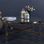 Кофейный столик со столешницей из стекла Crossy варинант исполнения - 6 | Loft Concept в Красноярске