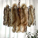 Люстра из круглых стеклянных элементов Vienna варинант исполнения - 3 | Loft Concept в Красноярске