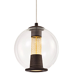 Подвесной светильник с плафоном в форме шара Inner Gleam Orb black  варинант исполнения - 1 | Loft Concept в Красноярске