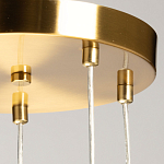 Люстра с 5-ю матовыми белыми стеклянными плафонами волнообразной формы Lucid Rain  варинант исполнения - 9 | Loft Concept в Красноярске