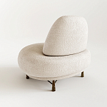 Кресло Vinsen обивка букле молочного цвета варинант исполнения - 2 | Loft Concept в Красноярске