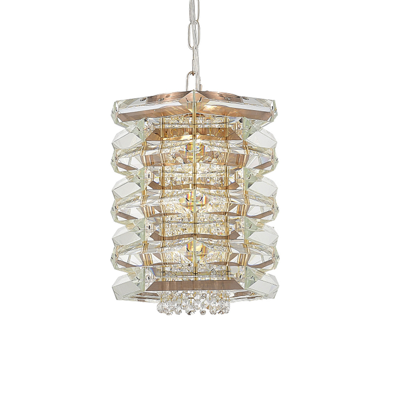 Подвесной светильник в классическом хрустальном обрамлении Light Garland Прозрачное Стекло Никель Медь в Красноярске | Loft Concept 