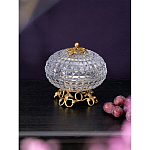 Конфетница из прозрачного рельефного стекла Eden Garden варинант исполнения - 5 | Loft Concept в Красноярске