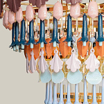 Люстра круглая с декором из разноцветных элементов в виде листьев Changing Seasons варинант исполнения - 5 | Loft Concept в Красноярске