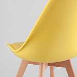 Стул с основой из пластика и мягким сиденьем Arvika Yellow варинант исполнения - 6 | Loft Concept в Красноярске
