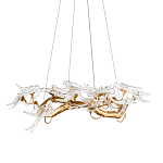 Люстра подвесная с прозрачными стеклянными птичками на ветвях Диаметр 80 см Serip Voa варинант исполнения - 1 | Loft Concept в Красноярске