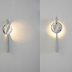 Бра с круглым зеркальным диском на прямоугольном соновании Reflection Circle Glow варинант исполнения - 4 | Loft Concept в Красноярске