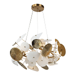 Люстра с белыми и золотистыми цветами Dahlia Flowers Lamp варинант исполнения - 3 | Loft Concept в Красноярске