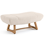 Оттоманка с обивкой букле Lino White Boucle Ottoman варинант исполнения - 1 | Loft Concept в Красноярске