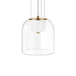 Подвесной светильник с цилиндрическим прозрачным стеклянным плафоном Grada Light варинант исполнения - 4 | Loft Concept в Красноярске