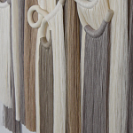 Настенный декор с бахромой белого и бежевого цвета Abstraction I варинант исполнения - 2 | Loft Concept в Красноярске