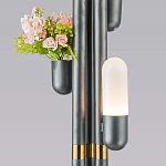 Торшер светодиодный с серым металлическим каркасом Generosity варинант исполнения - 3 | Loft Concept в Красноярске