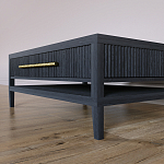 Кофейный стол Primo с двумя ящиками Черный дуб варинант исполнения - 6 | Loft Concept в Красноярске