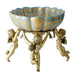 Чаша с орнаментом на бронзовых ножках в виде ангелов Eden Garden варинант исполнения - 3 | Loft Concept в Красноярске
