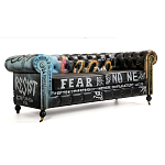 Диван в Лофт Честерфильд граффити из винтажной кожи GRAFFITI PARA Chesterfield варинант исполнения - 2 | Loft Concept в Красноярске