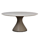 Стол обеденный круглый мраморный на бежевом основании Valedmir варинант исполнения - 1 | Loft Concept в Красноярске