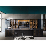 Кухонный гарнитур из дерева и камня с раздвижными дверцами OPERATING COLUMN 2.0 Dada Engenereed Kitchen варинант исполнения - 5 | Loft Concept в Красноярске