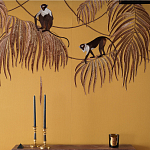 Обои с вышивкой ручной работы Étienne Original colourway on wool sateen варинант исполнения - 5 | Loft Concept в Красноярске