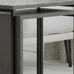 Комплект из 2-х приставных столов серого цвета из дерева ZIGOSH RETRO GREY варинант исполнения - 4 | Loft Concept в Красноярске