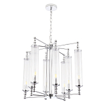 Люстра с 8-ю прозрачными цилиндрическими плафонами Jeanette варинант исполнения - 4 | Loft Concept в Красноярске