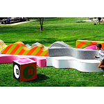 Дизайнерский модульный диван волнистой формы с цветным принтом Poltronova Superonda Sofa варинант исполнения - 36 | Loft Concept в Красноярске