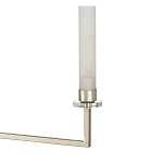 Люстра с 6-ю белыми матовыми плафонами из стекла в форме цилиндра Longitude варинант исполнения - 1 | Loft Concept в Красноярске