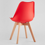 Стул с основой из пластика и мягким сиденьем Arvika Red варинант исполнения - 5 | Loft Concept в Красноярске