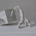 Скульптура «Окаменелый рост», Белый объект варинант исполнения - 2 | Loft Concept в Красноярске