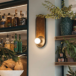 Бра с декором из плетеного бамбука Wicker Oval Lamp варинант исполнения - 3 | Loft Concept в Красноярске