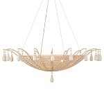 Люстра из деревянных бусин с подвесками в виде капель Wooden Beads варинант исполнения - 5 | Loft Concept в Красноярске