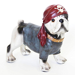Статуэтка собака в бандане Fashionable Dogs Pirate варинант исполнения - 1 | Loft Concept в Красноярске