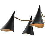 Люстра с 6-ю черными конусообразными плафонами Contrasting Lamps варинант исполнения - 1 | Loft Concept в Красноярске