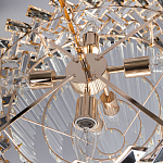 Люстра многоярусная с переплетенными металлическими элементами черного и золотого цвета и прозрачными хрустальными подвесками Empire Chandelier Crystal варинант исполнения - 10 | Loft Concept в Красноярске