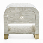 Тумбочка прикроватная с ящиком Tofino White Bone Inlay  Bedside Cabinet   варинант исполнения - 1 | Loft Concept в Красноярске