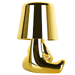 Настольная лампа фигурная золотого цвета с гладким абажуром Высота 16 см Sophia варинант исполнения - 4 | Loft Concept в Красноярске