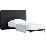 Кровать с большим мягким изголовьем Unity Grey Bed варинант исполнения - 7 | Loft Concept в Красноярске