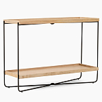 Консоль деревянной столешницей и полкой Wooden Table Top and Shelf варинант исполнения - 7 | Loft Concept в Красноярске