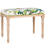 Банкетка из натурального бука золотистая с изображением птиц и цветов Blooming Bird варинант исполнения - 1 | Loft Concept в Красноярске