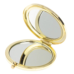 Зеркало карманное складное круглое из натурального камня Лазурит в подарочной упаковке Gold Stone Mirrors варинант исполнения - 3 | Loft Concept в Красноярске