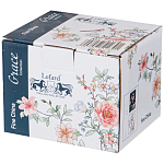 Кружка фарфоровая синяя с цветочным принтом 470 мл Flower Porcelain Collection варинант исполнения - 2 | Loft Concept в Красноярске