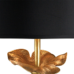 Настольная лампа с цветком на основании и черным абажуром Fluttering Leaf варинант исполнения - 1 | Loft Concept в Красноярске