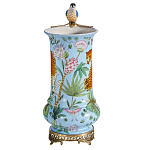 Ваза из фарфора с птицей на бронзовой ветке Garden of Eden варинант исполнения - 4 | Loft Concept в Красноярске