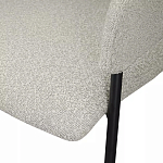 Стул мягкий с подлокотниками Chair Gray Upholstery Boucle варинант исполнения - 7 | Loft Concept в Красноярске