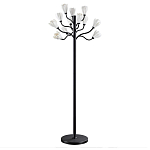 Торшер с плафонами из белых фарфоровых цветов на изогнутых ветвях Floralis варинант исполнения - 1 | Loft Concept в Красноярске