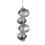 Подвесной светильник с 4-мя рифлеными стеклянными шарами Marcelh Light варинант исполнения - 1 | Loft Concept в Красноярске